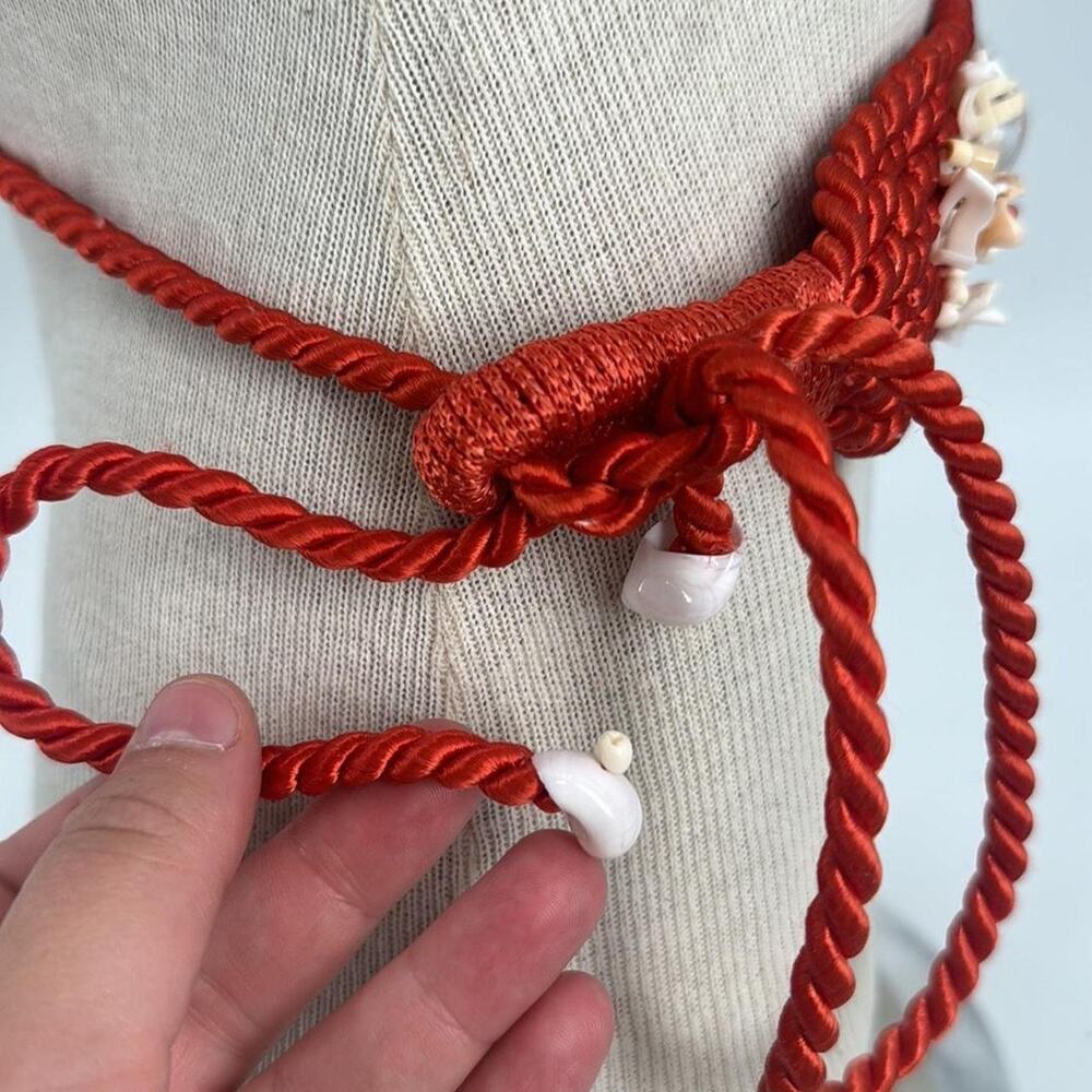 Vintage mermaidcore sea shell orange belt - Picture 3 of 5
